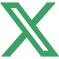 X Icon Green